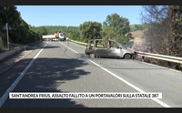 sant andrea frius assalto fallito a un portavalori sulla statale 387
