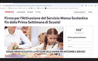 sassari mensa scolastica la petizione delle mamme per anticipare il servizio