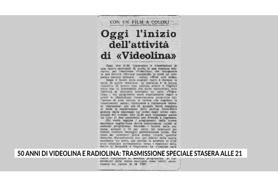 50 ANNI DI VIDEOLINA E RADIOLINA TRASMISSIONE SPECIALE STASERA ALLE 21