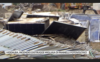 viddalba incendio distrugge migliaia di pannelli fotovoltaici