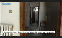oristano scuola incendiata a ferragosto denunciato un minorenne