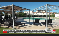 olbia schiaffi al bagnino in piscina allontanata famiglia di turisti
