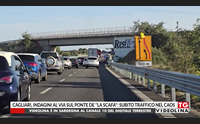 cagliari indagini al via sul ponte de la scafa subito traffico nel caos