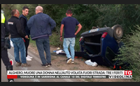 alghero muore una donna nell auto volata fuori strada tre i feriti
