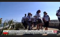 pula noi camminiamo in sardegna dopo 700 km accolti a nora 500 pellegrini