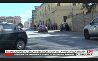 sassari il ministro della difesa crosetto in visita privata alla brigata