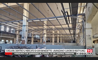 cagliari dentro il mercato di san benedetto avanzano i lavori di restyling