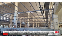 cagliari dentro il mercato di san benedetto avanzano i lavori di restyling