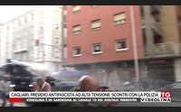 cagliari presidio antifascista ad alta tensione scontri con la polizia