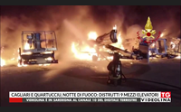cagliari e quartucciu notte di fuoco distrutti 9 mezzi elevatori