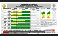 allerta arancione protezione civile forti temporali sul sud sardegna