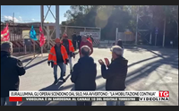 eurallumina gli operai scendono dal silo ma avvertono la mobilitazione contnua