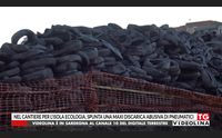 nel cantiere per l isola ecologia spunta una maxi discarica abusiva di pneumatici