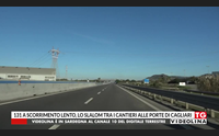 131 a scorrimento lento lo slalom tra i cantieri alle porte di cagliari