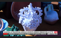 assemini la tradizione ceramica diventa arredo urbano della citt