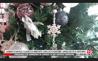 albero di natale classico e innevato con luci e addobbi spesa dai 50 ai 300 euro