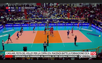 cagliari festa del volley per la coppa cev piacenza batte la formazione ceca