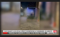 caos davanti a un locale spray e aggressione ai carabinieri un arresto