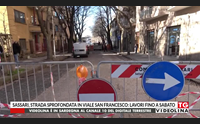 sassari strada sprofondata in viale san francesco lavori fino a sabato