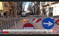 sassari strada sprofondata in viale san francesco lavori fino a sabato
