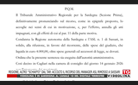 regione altro schiaffo dal tar accolto il ricorso del manager asl rimosso a sassari