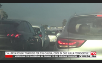 allerta rossa traffico per 195 chiusa code di ore sulla consortile