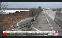 il dopo ciclone riaperta la statale 195 strettoia per oltre un chilometro