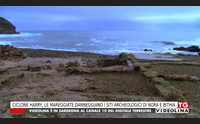 ciclone harry le mareggiate danneggiano i siti archeologici di nora e bithia