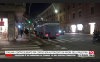 cagliari centro blindato per corteo non autorizzato in favore della palestina