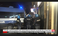 cagliari centro blindato per corteo non autorizzato in favore della palestina