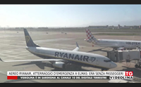 aereo ryanair atterraggio d emergenza a elmas era senza passeggeri