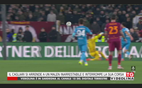 il cagliari si arrende a un malen inarrestabile e interrompe la sua corsa