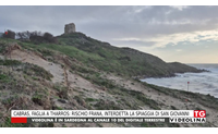 cabras faglia a tharros rischio frana interdetta la spiaggia di san giovanni