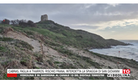 cabras faglia a tharros rischio frana interdetta la spiaggia di san giovanni