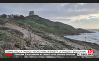 cabras faglia a tharros rischio frana interdetta la spiaggia di san giovanni