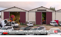 guspini fervono i preparativi per il carnevale gruppi al lavoro