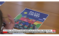 alghero sicurezza e colori davanti alle scuole con passi sicuri