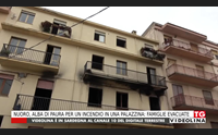 nuoro alba di paura per un incendio in una palazzina famiglie evacuate