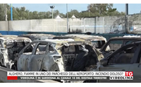 alghero fiamme in uno dei parcheggi dell aeroporto incendio doloso