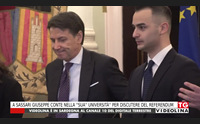 a sassari giuseppe conte nella sua universit per discutere del referendum