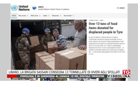libano la brigata sassari consegna 13 tonnellate di viveri agli sfollati