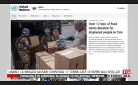 libano la brigata sassari consegna 13 tonnellate di viveri agli sfollati