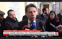 sassari giuseppe conte nella sua universit per parlare di referendum
