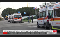cagliari ambulanze in fila e pazienti in attesa ancora caos nei pronto soccorso