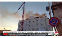 sassari incendio sul tetto dell ex turritania a breve la consegna dell opera