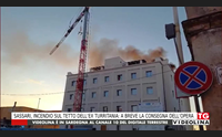 sassari incendio sul tetto dell ex turritania a breve la consegna dell opera