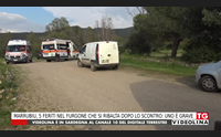 marrubiu 5 feriti nel furgone che si ribalta dopo lo scontro uno grave