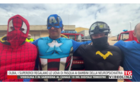 olbia i supereroi regalano le uova di pasqua ai bambini della neuropsichiatria