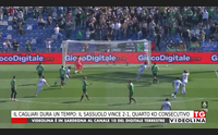 il cagliari dura un tempo il sassuolo vince 2 1 quarto ko consecutivo