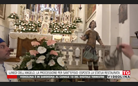 luned dell angelo la processione per sant efisio esposta la statua restaurata